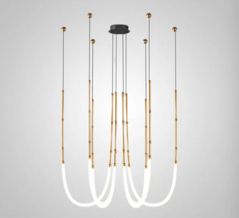 Подвесная светодиодная люстра Inodesign Alrik CH Brass 44.1512