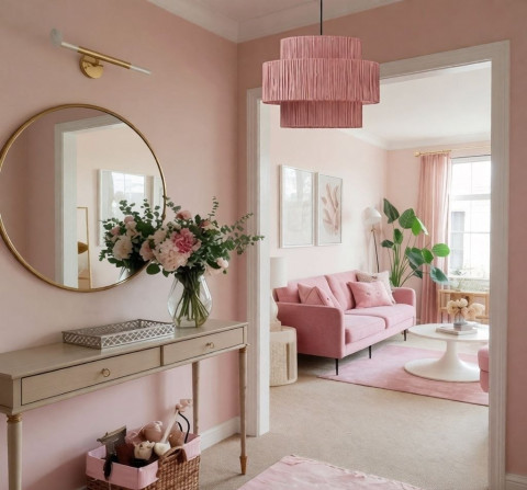 Подвесная люстра Inodesign Hiskias Pink 43.3550