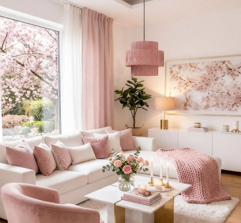 Подвесная люстра Inodesign Hiskias Pink 43.3550