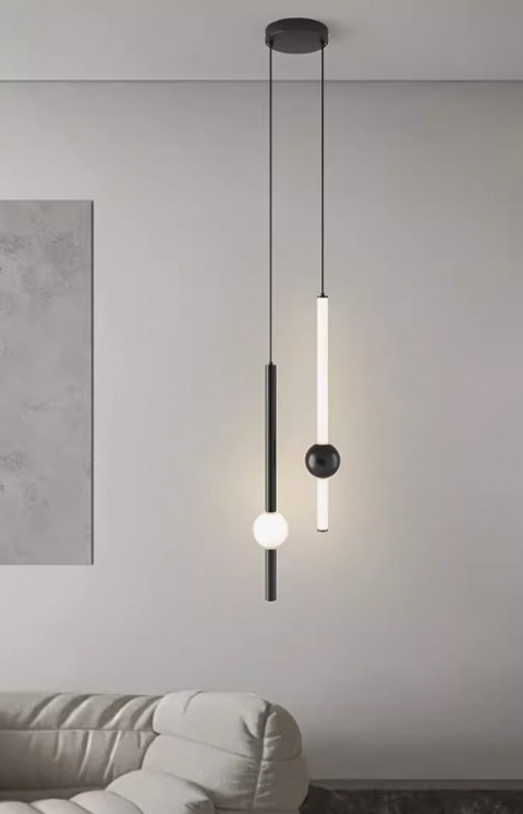 Подвесной светодиодный светильник Inodesign Orion Black Double High 40.9020