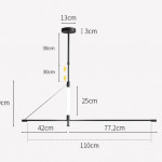 Светильник на штанге Inodesign Ren Black 40.8511