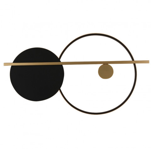 Настенный светодиодный светильник Inodesign Round Black 44.4680